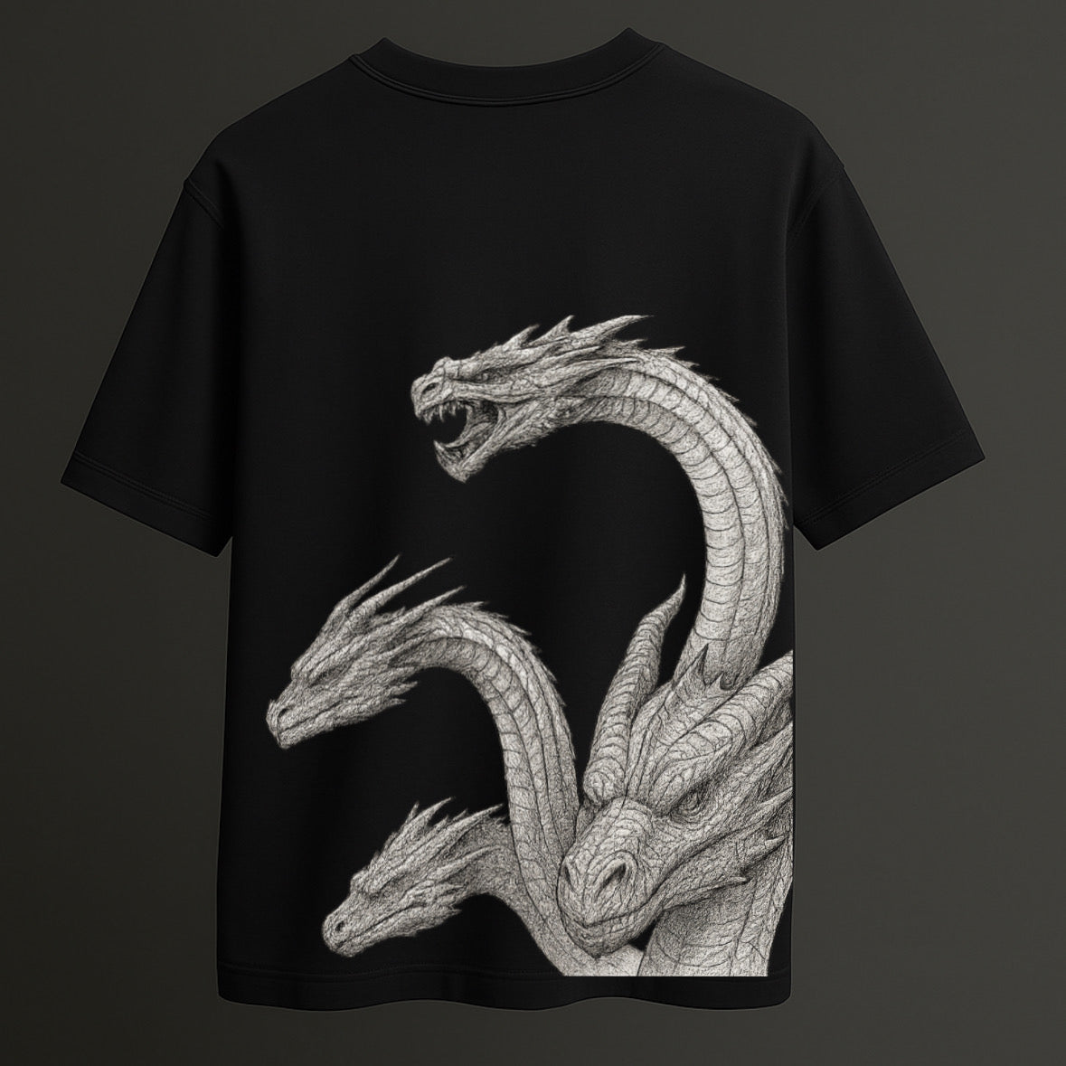 “Hydra Flame” Oversized Graphic Tee – Black | REDX